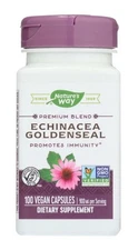 Nature's Way Echinacea with GoldenSeal  180 Vegan Capsules Exp 8/27