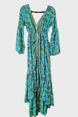KARMA HIGHWAY Gypsy Hi-Lo Flowy Hi-Lo Maxi Turq. Dress-NWT OS | eBay KARMA HIGHWAY Gypsy Hi-Lo Flowy Hi-Lo Maxi Turq. Dress-NWT OS | eBay