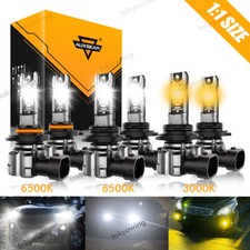 For Toyota Corolla 2008 2007 2006 2005 AUXBEAM LED Headlight + Fog Light Bulbs