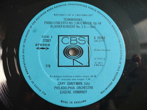 OISTRAKH ISTOMIN GRAFFMAN ROSE TCHAIKOVSKY COMPLETE CONCERTOs CBS 77357 - Picture 5 of 8