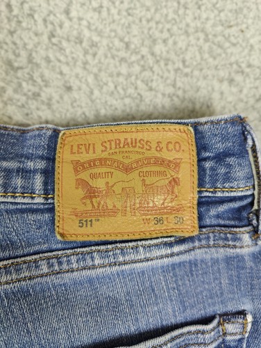 Vintage Levi's 511 Jeans Men's 36x30 Tag Actual 34X28 Straight Leg - Picture 15 of 17