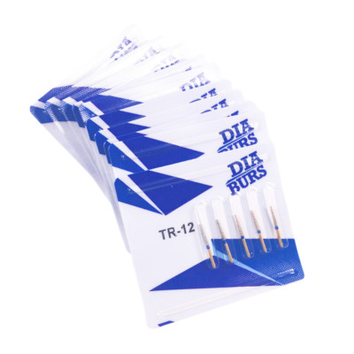 Dental Diamond Burs Handpiece Plated Gold Series Polishing Cuting 5pcs/Card