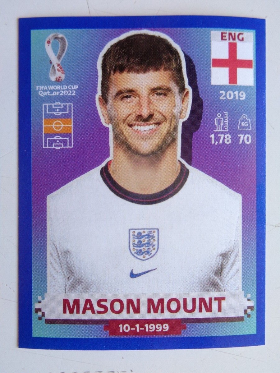 Mason MOUNT ENG14 England PANINI Blue Sticker RARE Qatar 2022