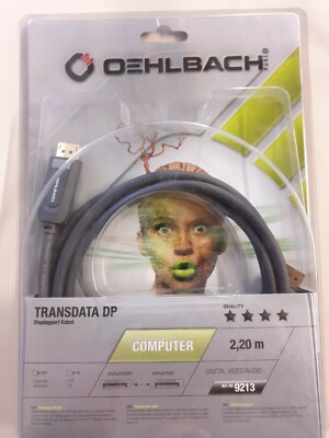 Oehlbach! Transdata DP 2,20m (9213) Displayport/Displayport VESA-Standard**