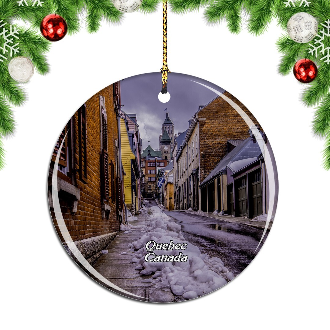 Canada Quebec Christmas ornament city travel souvenir