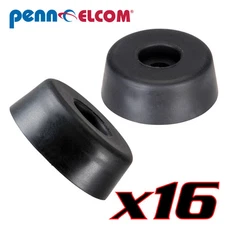 Sixteen Pack Penn Elcom 9112 Rubber Cabinet Foot 1.28" Dia. x 0.5" H Heavy-duty