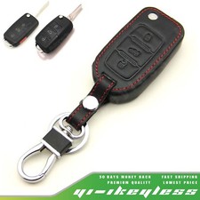 Leather Case Cover Holder For Vw Golf Jetta Passat Eos Touareg Remote Flip Key