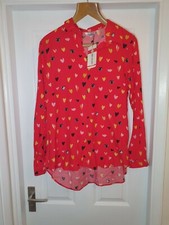 Ladies love heart print shirt by Big Dart, UK 14