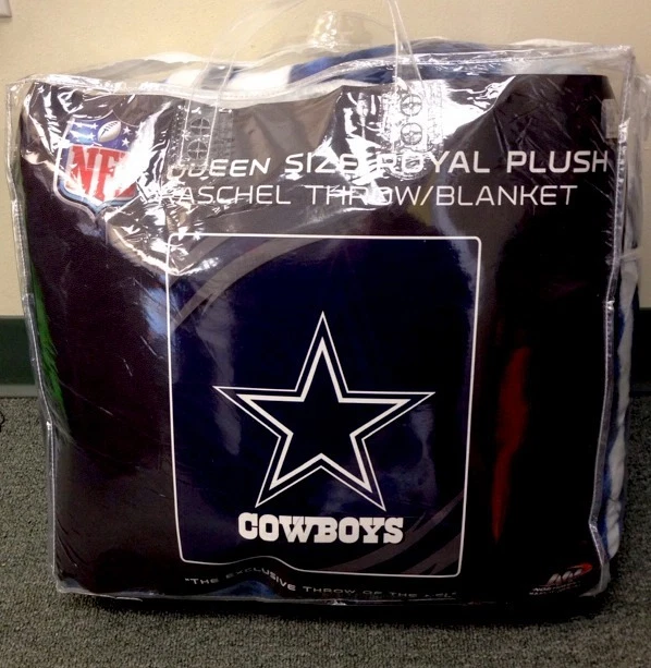 Auténtica manta NFL Dallas Cowboys disponible en Kings or Queens ENVÍO RÁPIDO Foto 3 de 3