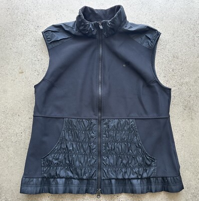Nike Fit Therma Sportswear Black Nylon Full Zip Composite Vest