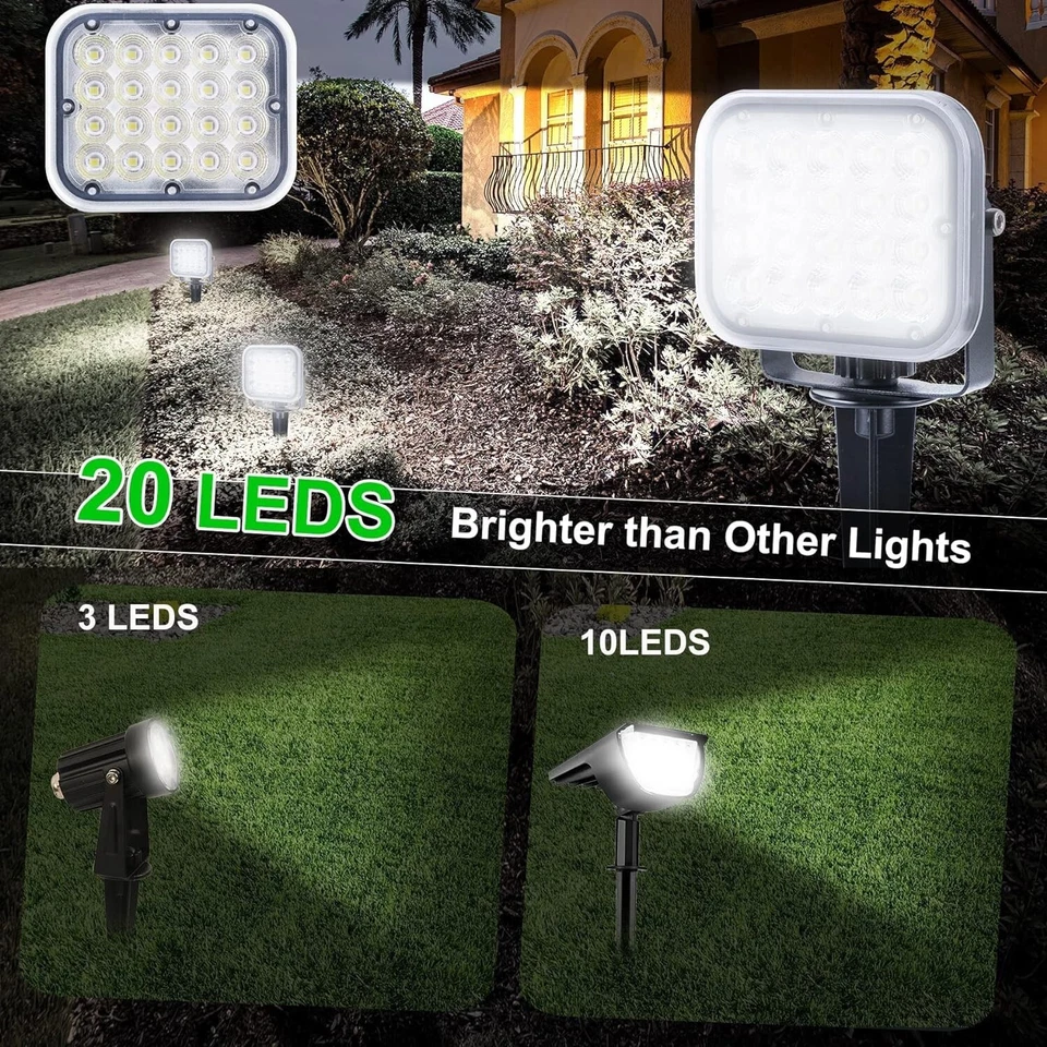 Solar Power Spot Lights LED Garden Outdoor Path Landscape Wall Lamps For Trees - Image 3 of 4