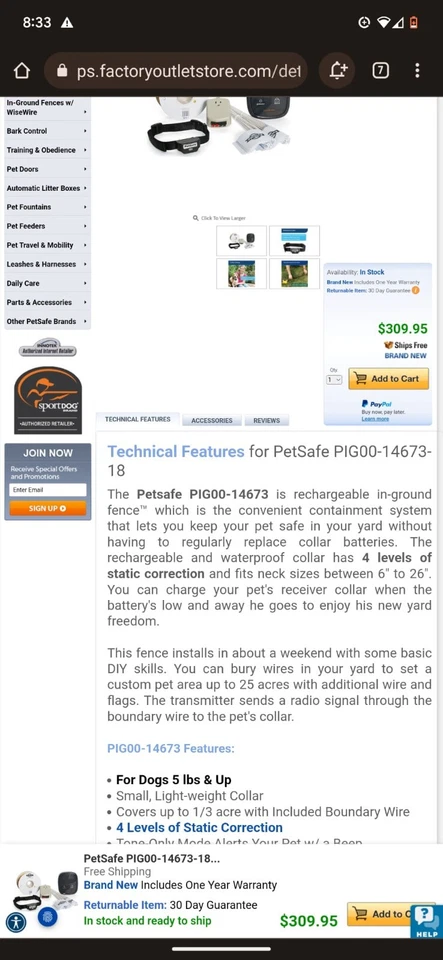 Cerca terrestre recargable PetSafe PIG00-14673-18 Foto 4 de 4