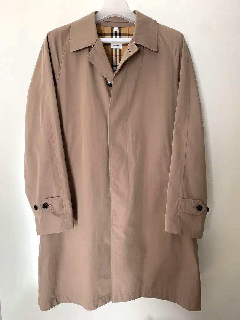Burberry Camden Car Coat 50 Size Brown Vintage Check Liner Unused