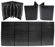 New Standard Black DVD 10 Disc 33mm Premium Movie Storage Cases Bulk Lot