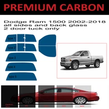 Premium Carbon Window Tint fits Dodge Ram 1500 2d truck 2002-2008 precut tint