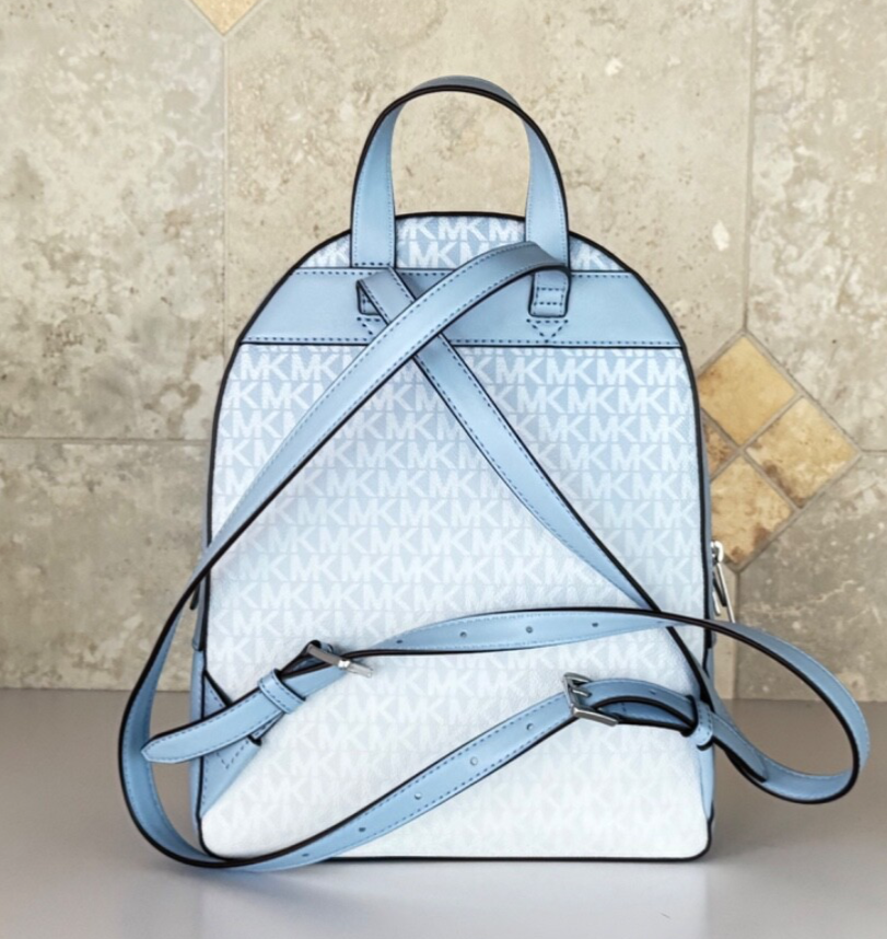 MICHAEL KORS JAYCEE MEDIUM ZIP POCKET BACKPACK MK OMBRE BLUE MULTI