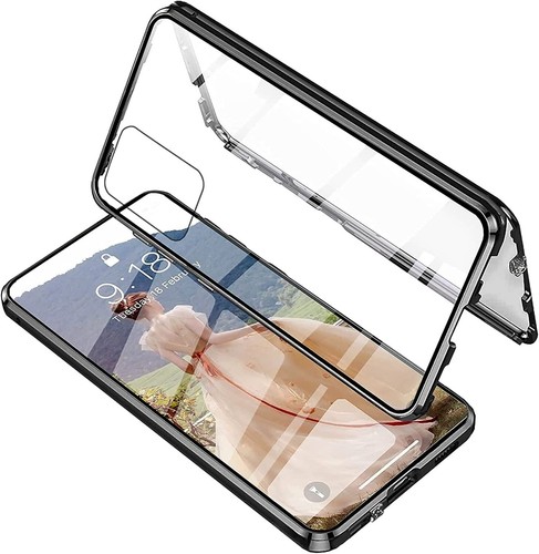 For ONEPLUS NORD N20 5G MAGNETIC CASE DOUBLE SIDE TEMPERED GLASS METAL BUMPER - Picture 2 of 11