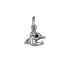 Sterling Silver Angel Cherub  Peace Dove Charm Pendant