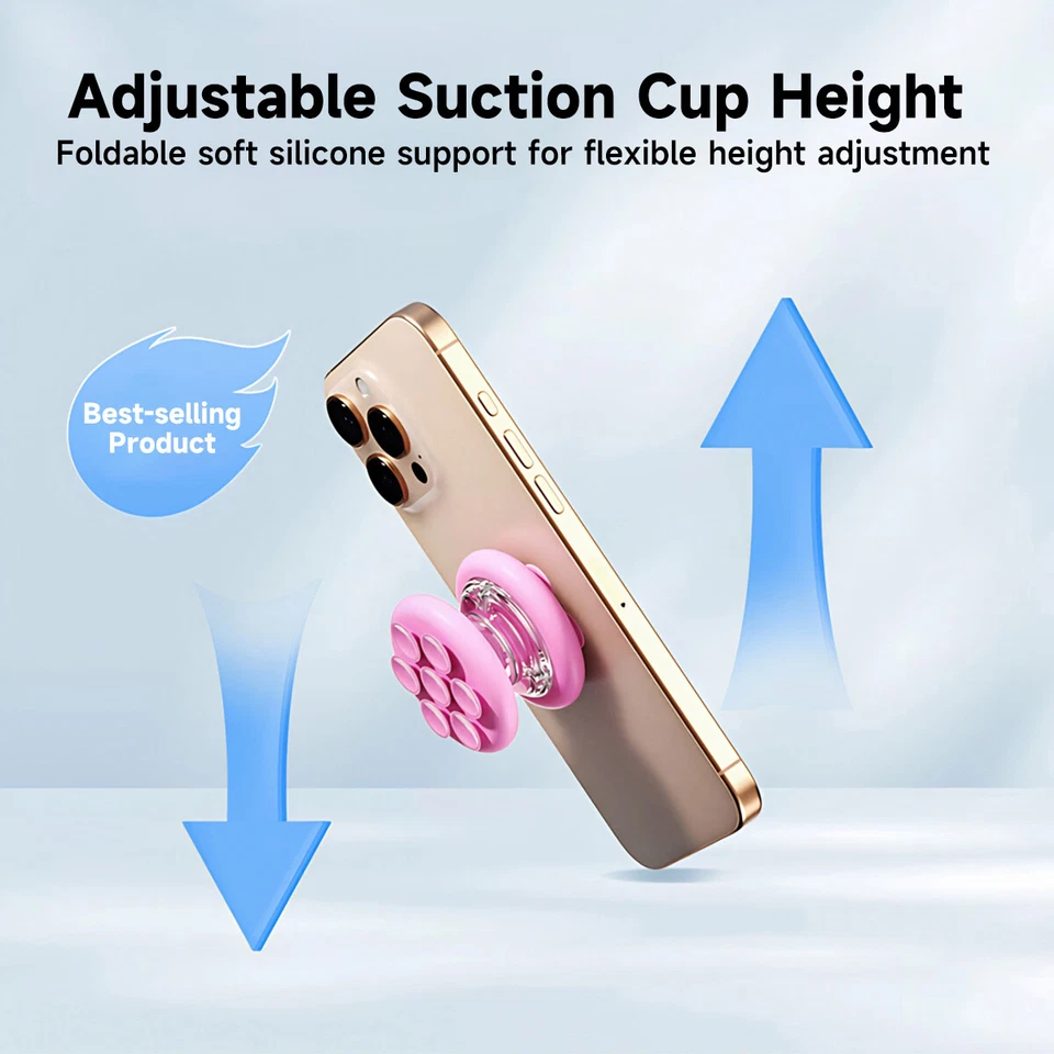 Suction Cup Phone Case Mount Double-Sided Silicone Sticky Phone Stand Holder - Image 2 of 4
