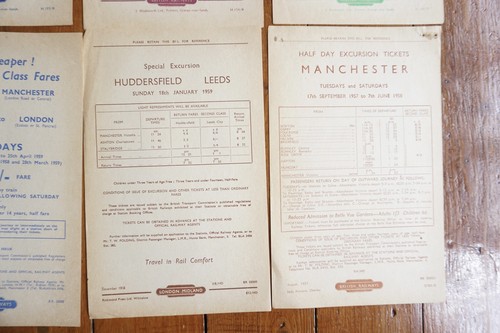 1950s London Midland Region Railway Handbills Timetable x12 Ref D - Picture 7 of 7