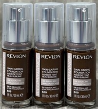 Revlon Illuminance Skin Caring Foundation Sienna 609 - Lot of 3
