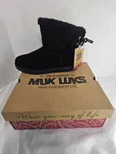 Muk Luks women size 8 Black boots 1000107-001 Flexi Albany Boot Black