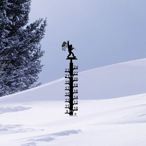 24 inch Snow Gauge Metel Outdoor Upgraded Iron Art Snow Measuring Gauge - Picture 4 of 7