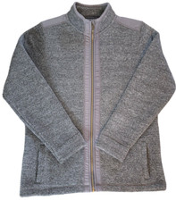 Weirdfish Unisex Macaroni Zipped Fleece Lined Jacket Grey With 2 Side Pockets.