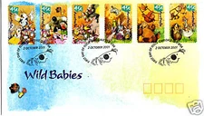 2001 Wild Babies  (P&S Stamps) FDC Gumdale 4154 Qld PMK