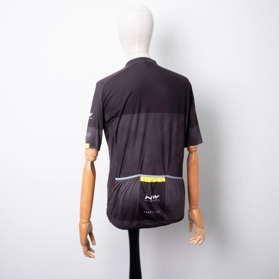 NW Northwave Hombre Cremallera Completa Manga Corta Ciclismo Jersey 2XL - Hoja Negro Gris Foto 3 de 4