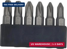 6Pcs 35mm JIS Screwdriver Bit Set with Magnetic Tip, 1/4 Hex Shank, S2 Alloy Ste