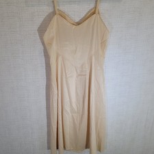 Vintage Vanity Fair Nightgown Slip Womens 34 Ivory Nylon USA 80s Boudoir