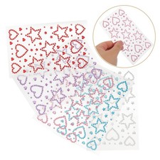10 Sheet Star Shape Stickers Eye Rhinestone Gems 3d Heart Rhinestones