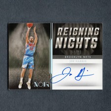 2021-22 Panini Noir Reigning Nights Signatures Joe Harris Auto Silver 17/99 #YB