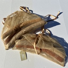 Vintage Hold Everything Padded Satin Hangers Set of 6 w/ Organza Storage Bags
