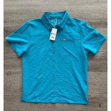 NWT Figs Men's Turquoise Lima Scrub Polo Top, Medium