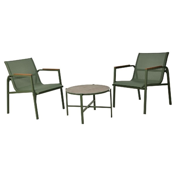 GartenmöBel Gartenlounge 3Er Set BalkonmöBel TerrassenmöBel Verzinkt Esg-Glas-image