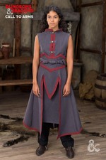 Dungeons  Dragons Sorcerer Battle Skirt Gray/Red medieval  fantasy costume