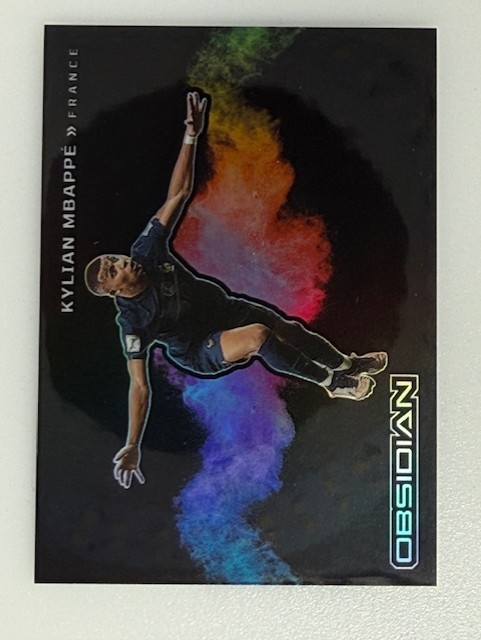 2022-23 Panini Obsidian #5 Kylian Mbappe Black Colorblast