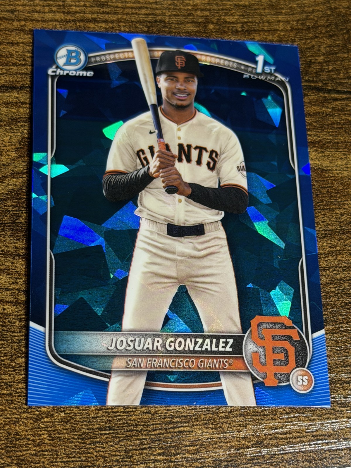 JOSUAR GONZALEZ 2025 Bowman Chrome #BCP-153 Giants 1st Sapphire Refractor