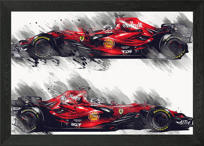 Sportwagen Kunst 5 gerahmte Wandbilder Poster Leinwanddruck Bild