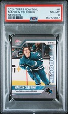 2024 TOPPS NOW NHL STICKERS #6 MACKLIN CELEBRINI PSA 8