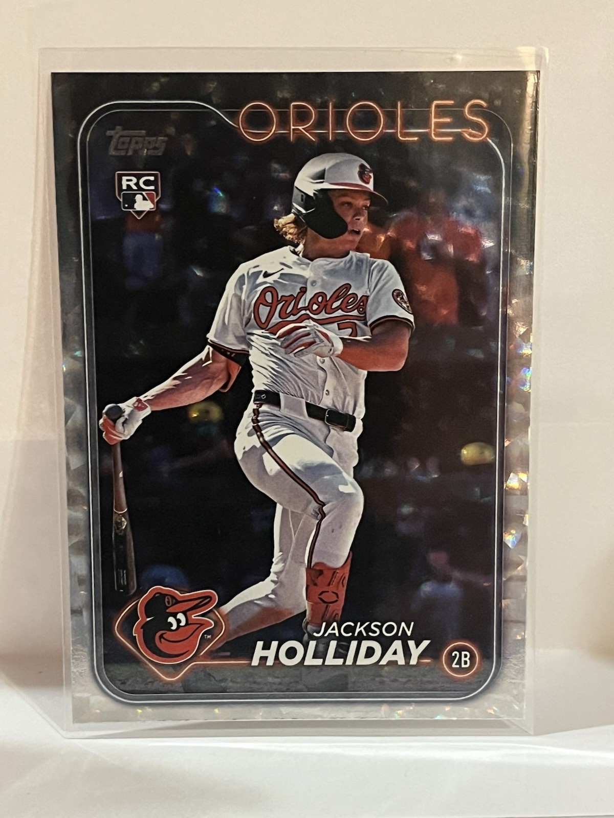 2024 Topps Update Jackson Holliday #US50 Silver Crackle Foil RC Orioles