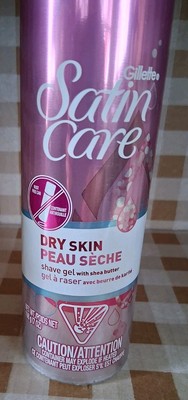 Gillette Satin Care Dry Skin Shave Gel for Women with Shea Butter, 7 oz