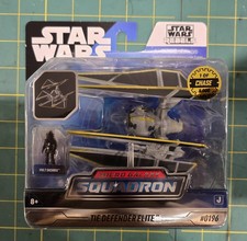 STAR WARS Micro Galaxy Squadron TIE Defender Elite CHASE  Yellow  Series 9  0196