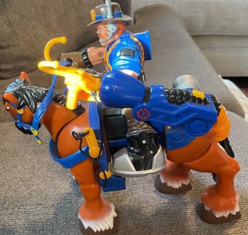 Fisher Price Rescue Heroes Captain Clydes and Horse Dale Pre-Owned