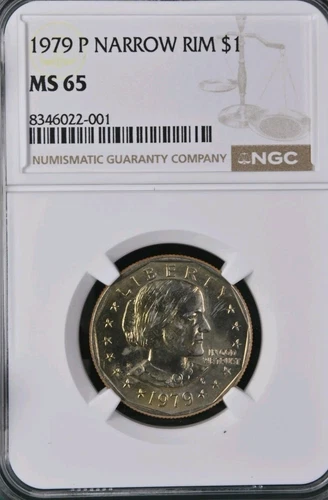 1979 P Susan B. Anthony Dollar Narrow Rim NGC MS65 Bx93