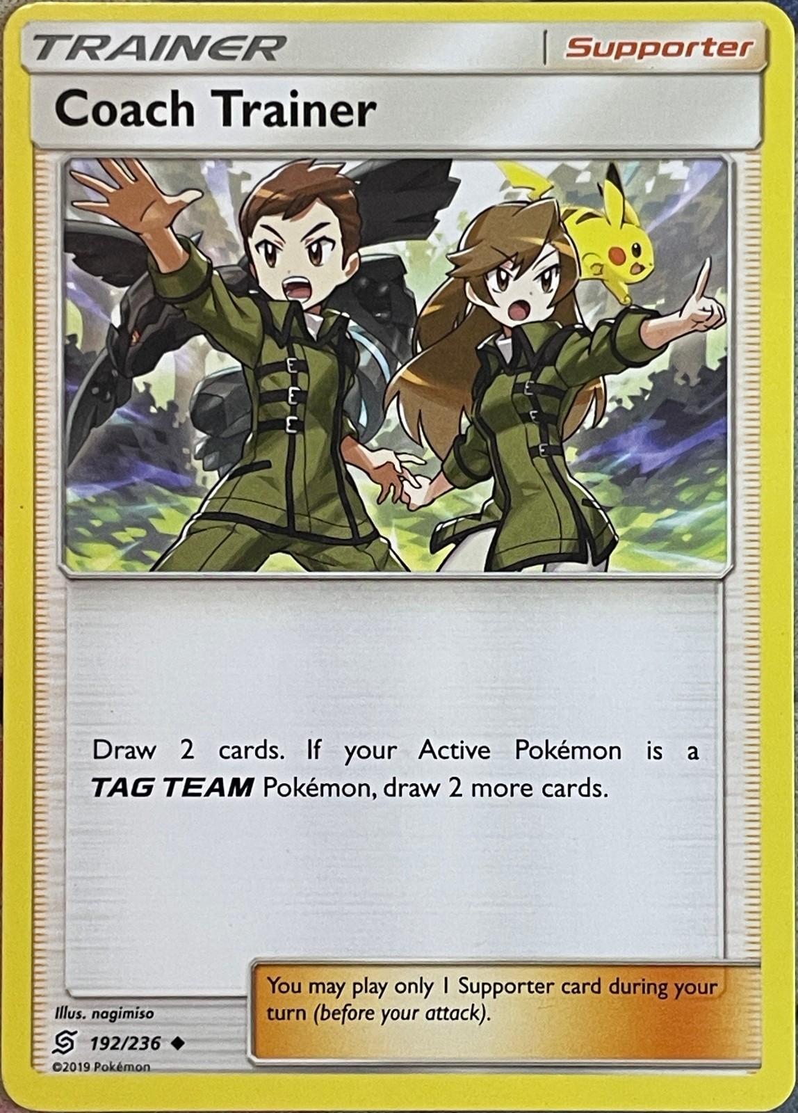 Coach Trainer - 192/236 - Unified Minds Pokemon 2019