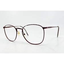 Logo Paris Eyeglasses Women Burgundy Metal Round Frame 55-18-145