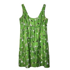 Michael Kors green and brown sleeveless shift dress size 8 B148
